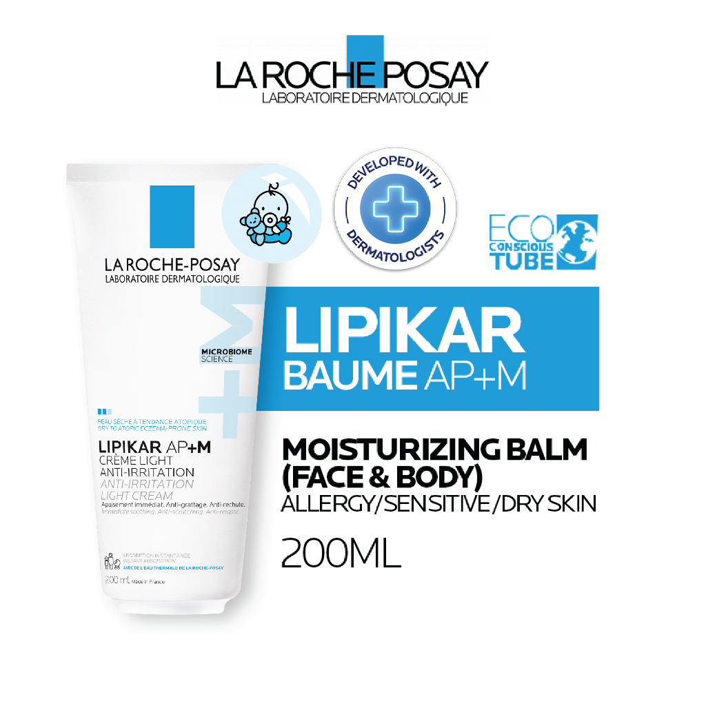 La Roche Posay Lipikar Baume AP+M Balm 200ml- Face/ Body Moisturizer Kulit Alergi/ Sensitif/ Kering