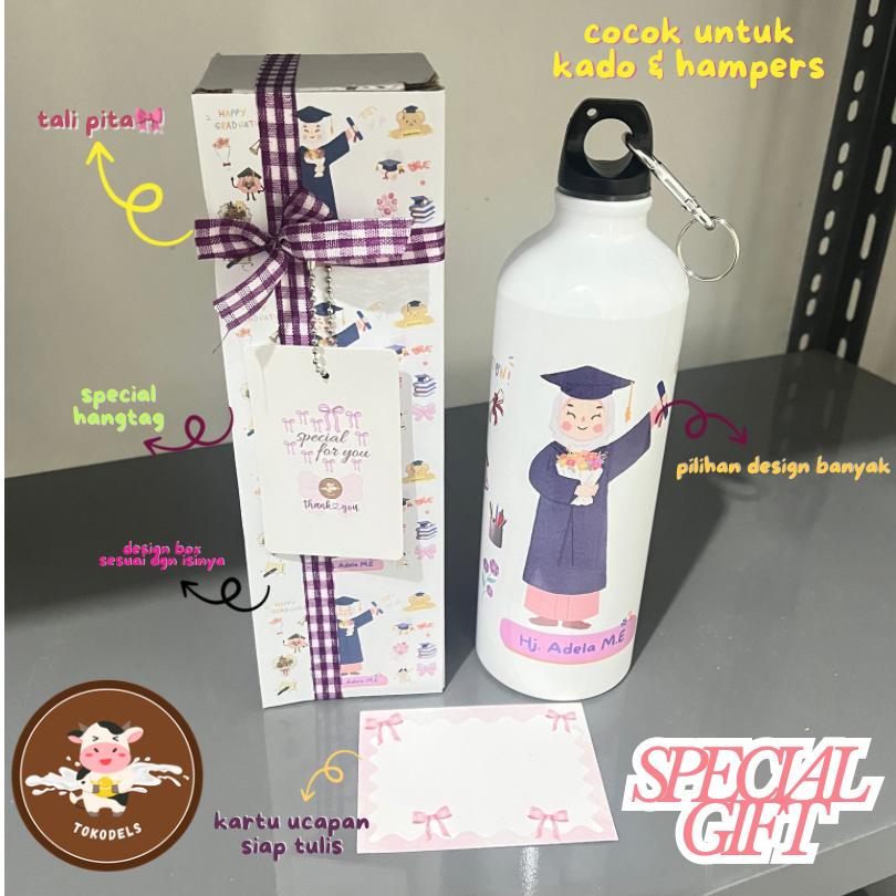 TUMBLER KELULUSAN CUSTOM NAMA GRADUATION 750ml
