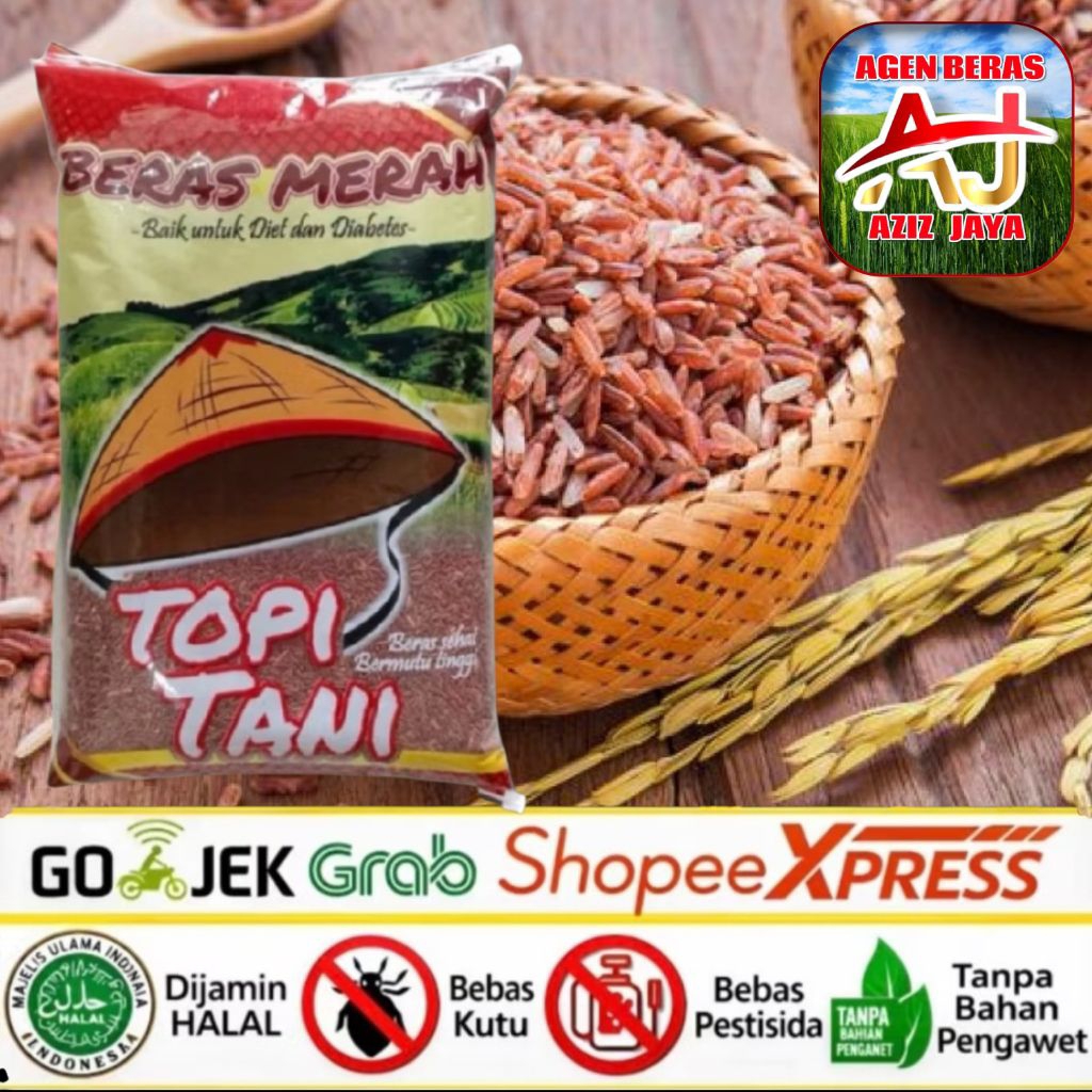 BERAS MERAH SOSOH CAP TOPI TANI