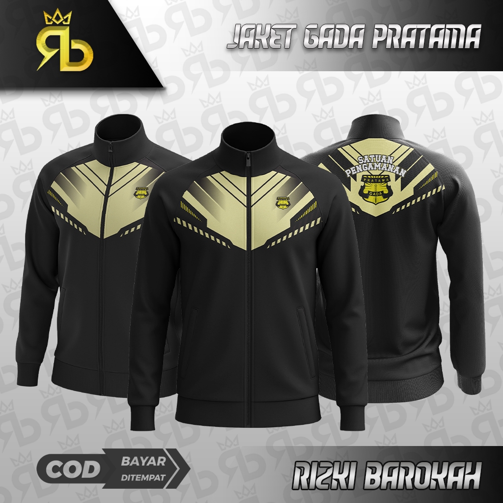 RIZKI BAROKAH JAKET SATPAM GADA PRATAMA BAHAN POLYESTER / JAKET DIADORA FULL PRINT / JAKET OLAHRAGA 