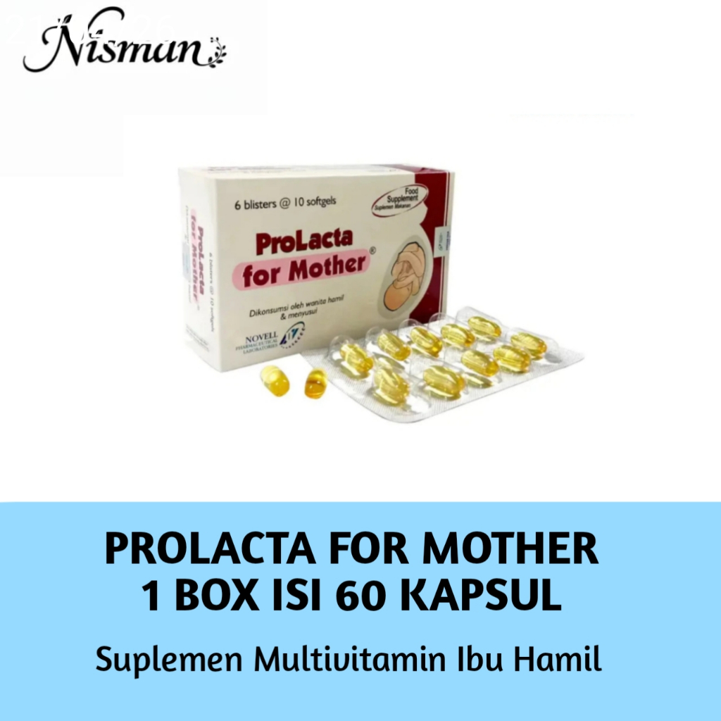 Prolacta DHA For Mother 1 Box Isi 60 Kapsul/ Suplemen Minyak Ikan Ibu Hamil