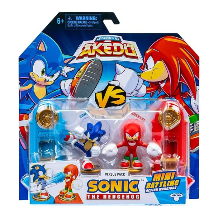 Mainan moose  Akedo Sonic S1 Versus Pack Sonic vs Knuckles mini action figures