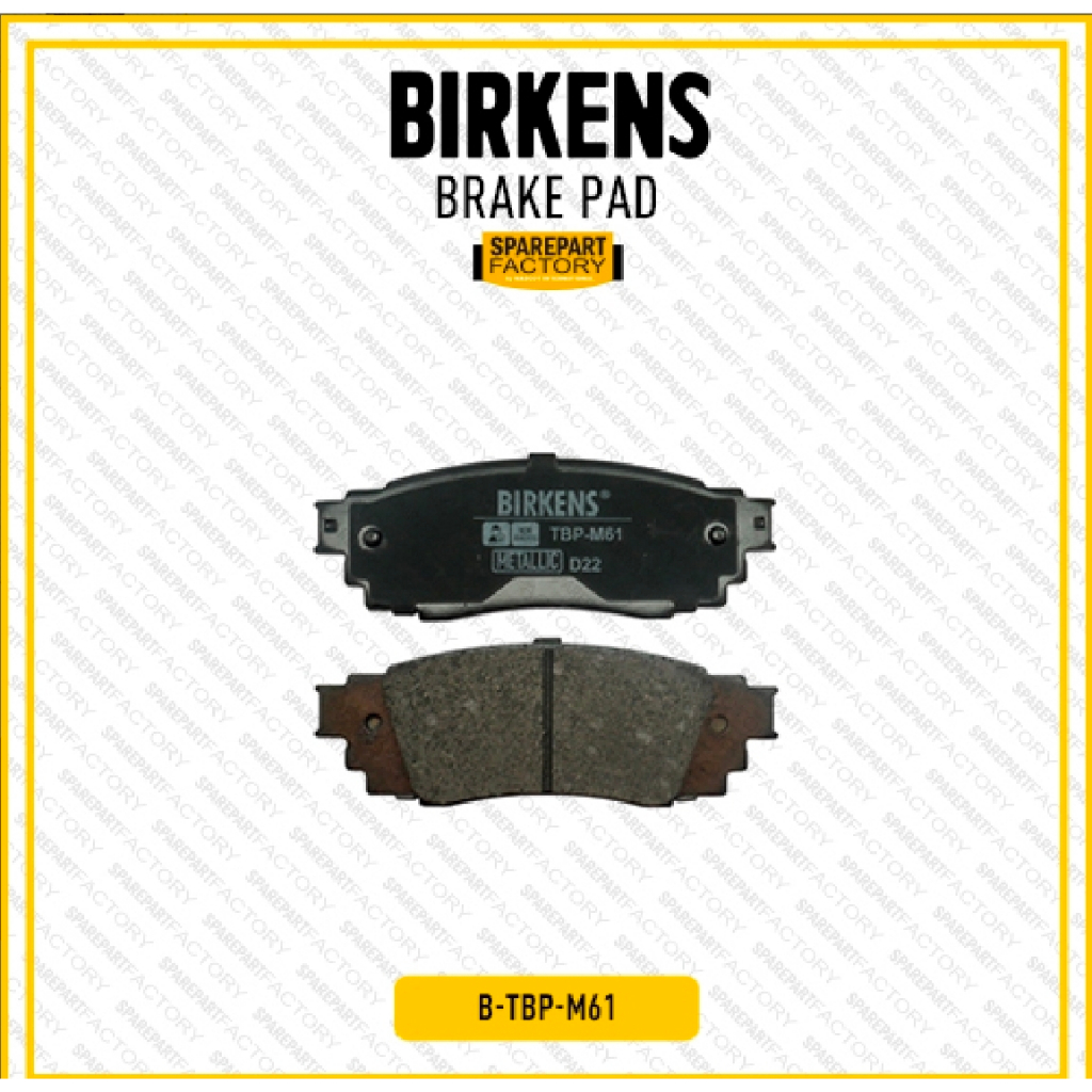 TBP-M61 BIRKENS BRAKE PAD / KAMPAS REM CHR CAMRY HARRIER LEXUS 2015 - ON BELAKANG (RR)