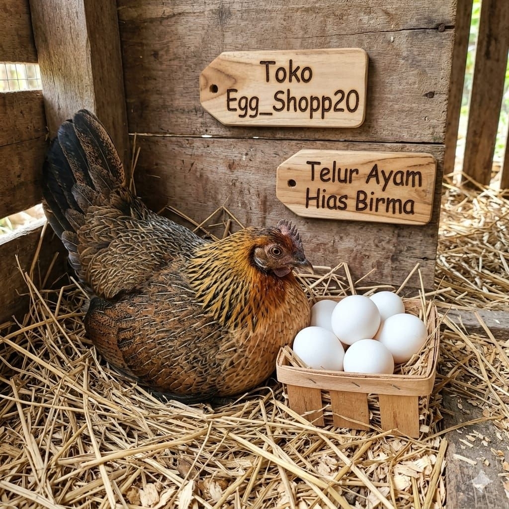 TELUR AYAM BIRMA ORI TELUR IJO SUPER PRANGGAL UNTUK DI TETASKAN Egg_shopp20