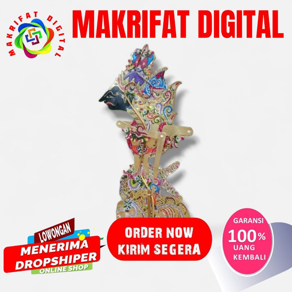 ZACK MART Wayang KRESNA/KRESNA Wayang kulit sapi Asli -+55cm Standar Pedalangan Asli