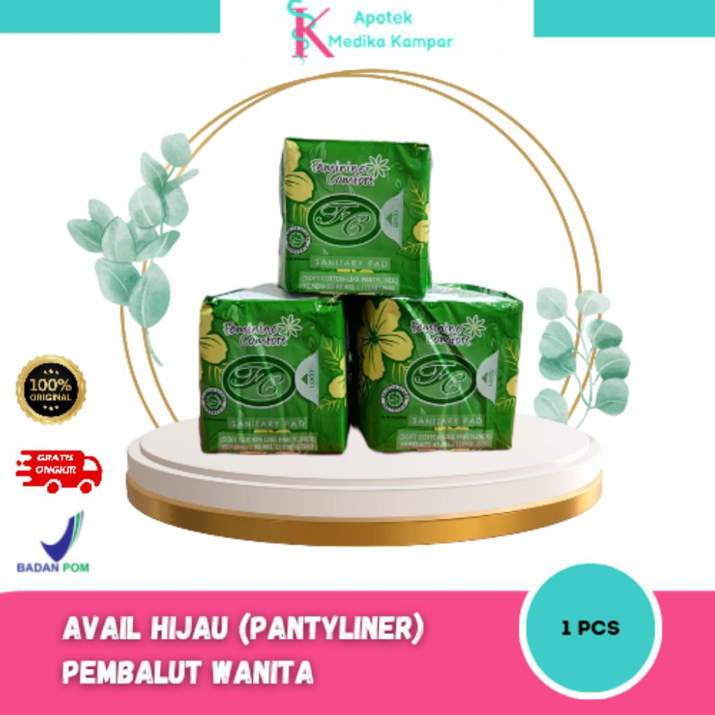 [ORIGINAL] Avail Hijau | Avail Pantyliner | Pembalut Avail Original | Pembalut Herbal