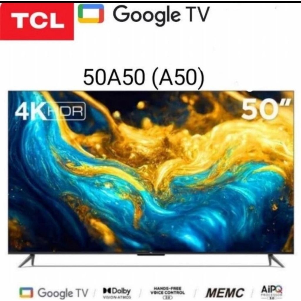 Led tcl 50 inch 50a50 google tv garansi resmi