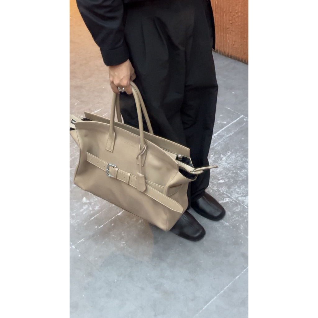 aesthetic pleasure affix bag beige nappa (PRELOVED)