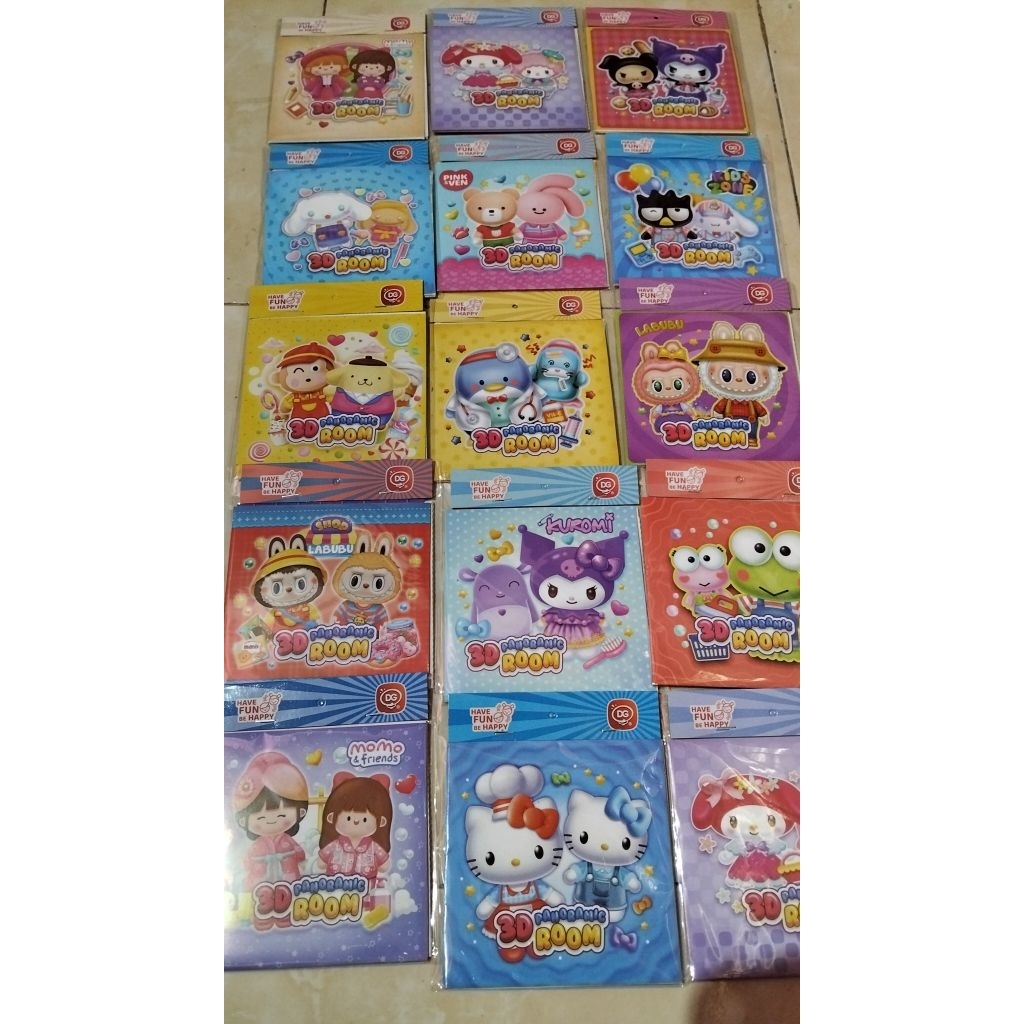stiker 3D room panoramic/stiker lucu