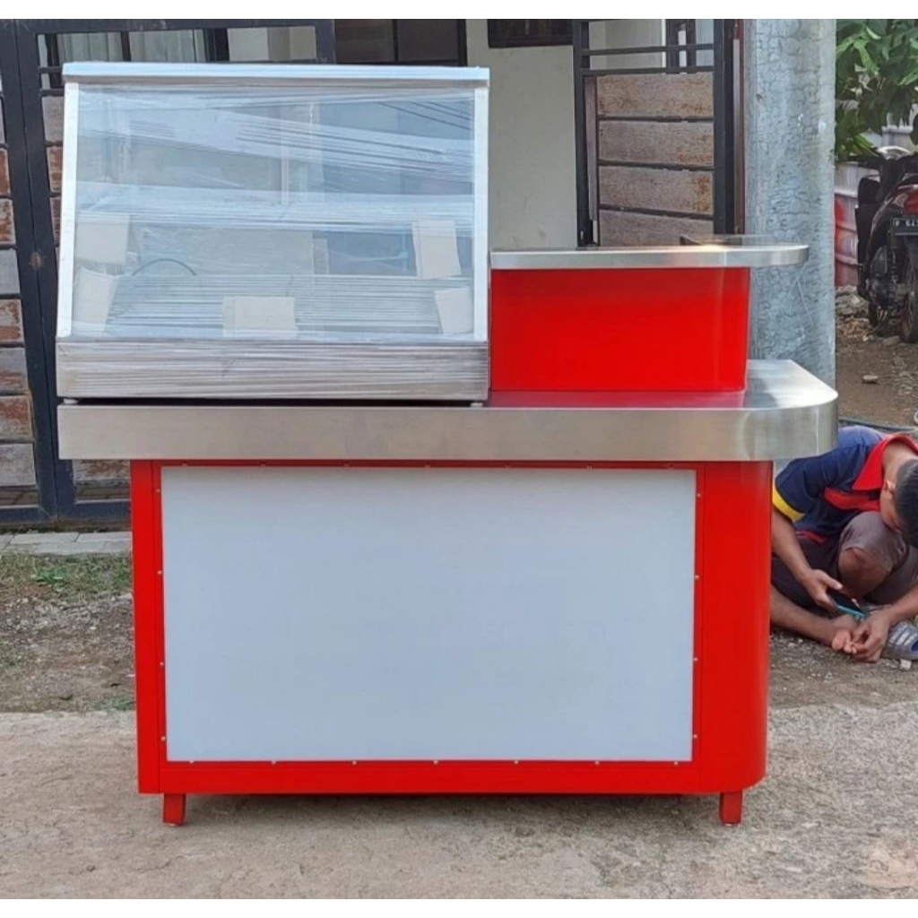booth fried chicken dan etalase food warmer