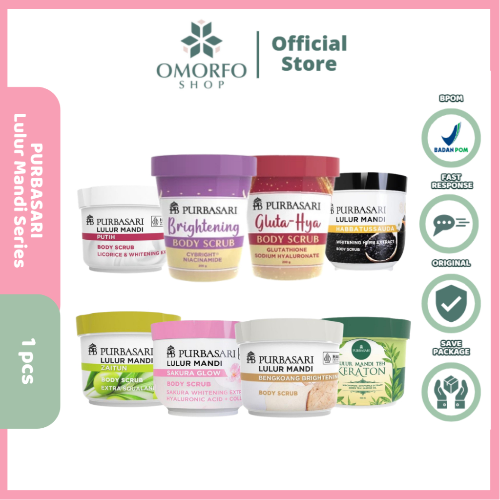 [Omorfo] PURBASARI Lulur Mandi 100gr dan 200gr