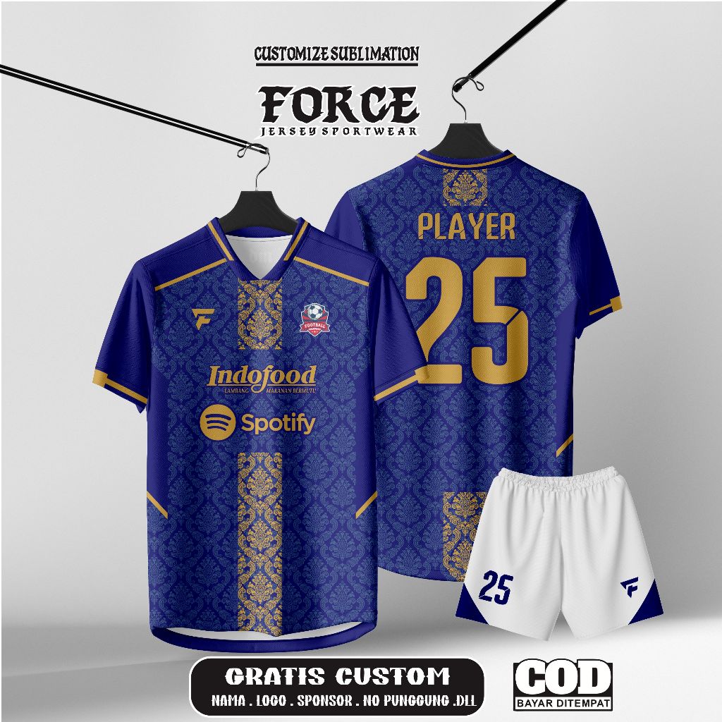 Jersey Futsal & Football Gratis Nama Nomor dan No Punggung