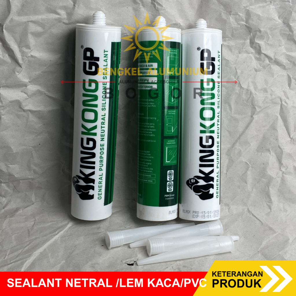 Sealent Netral selent netral Kingkong MP Lem botol lem kaca lem silicone silikon silent wpc wallpane