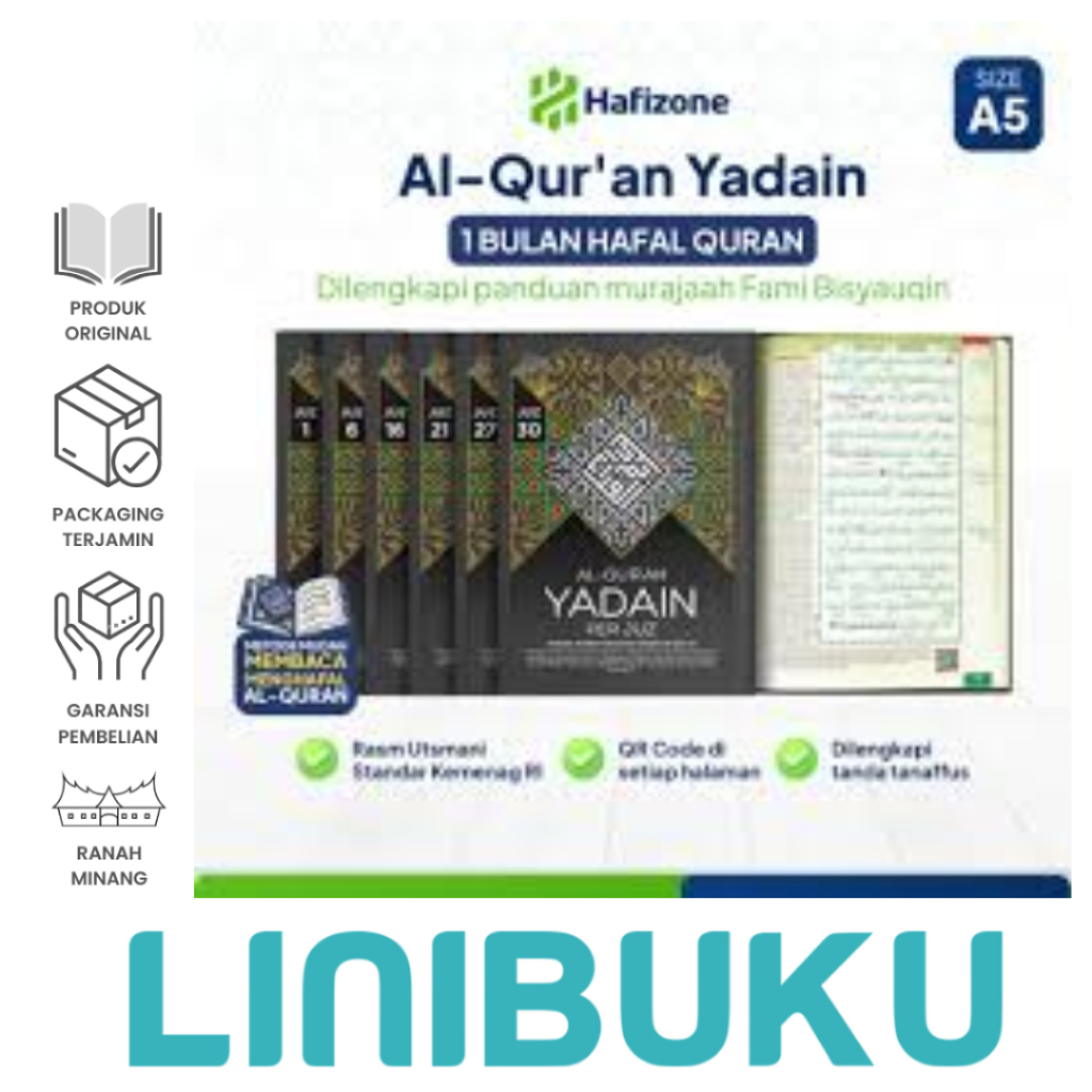 Al Qur'an Per Juz Terjemah A5 Yadain - Alquran Hafalan Terjemahan Mushaf Al-Quran Perjuz  - LINIBUKU