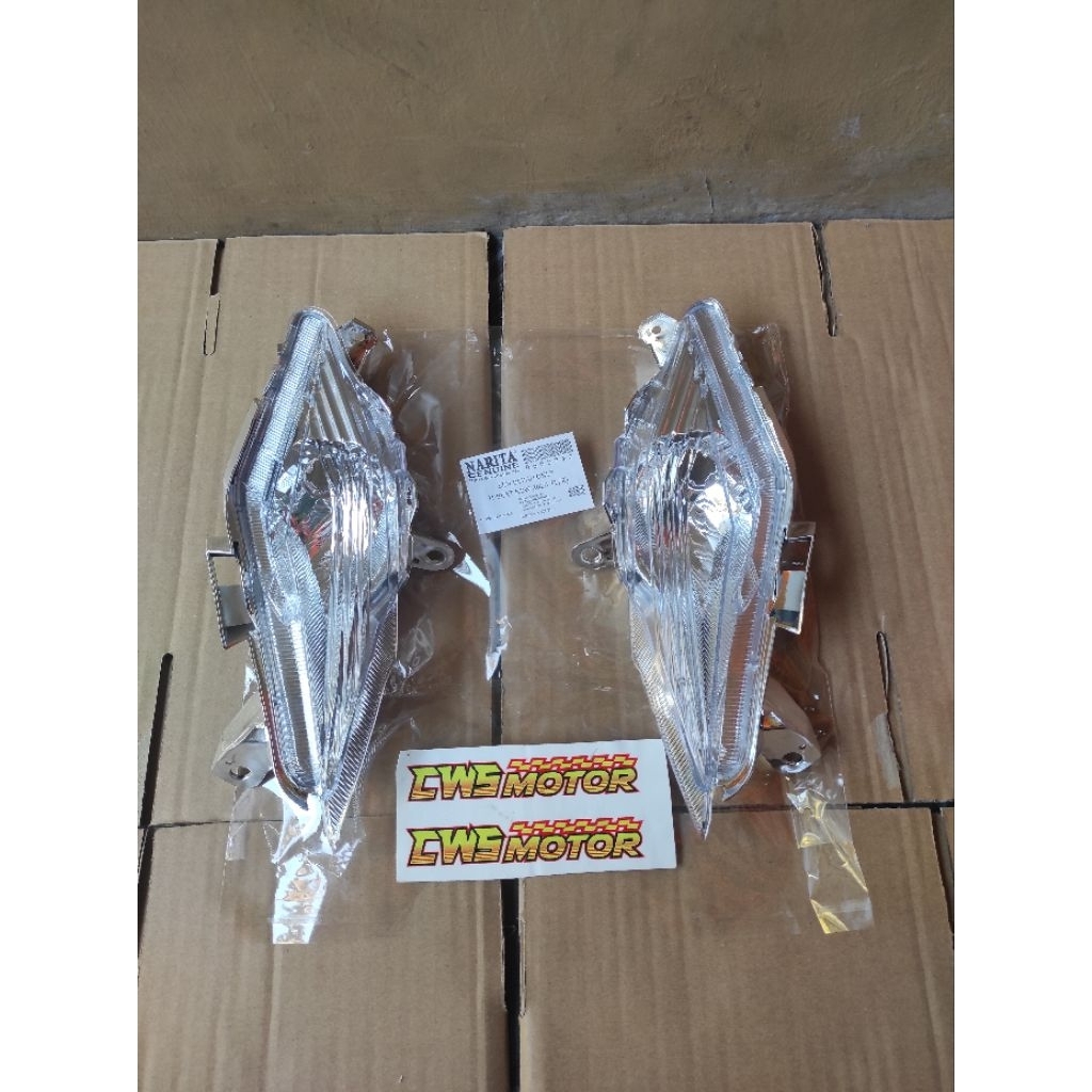 Paket sen depan + reflektor lampu depan Beat new street LED deluxe 2020 2021 2022 2023