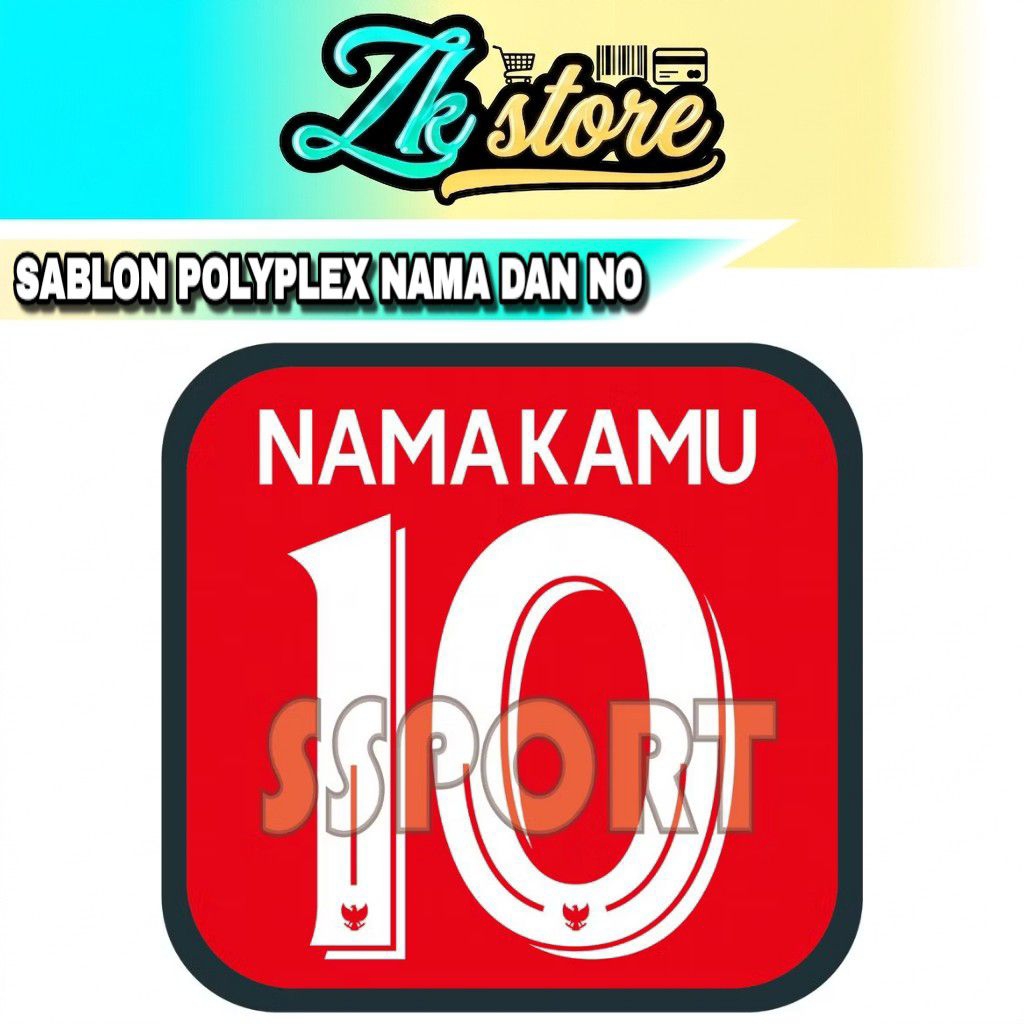 NOMOR PUNGGUNG JERSEY POLYFLEX NAME SET SABLON SETRIKA STIKER ZK SABLON