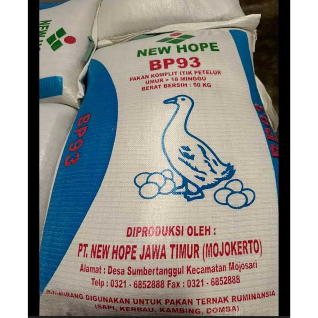 NEW HOPE BP93 PELLET ITIK PETELUR-PAKAN ITIK KOMPLIT