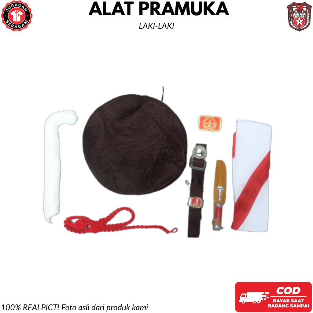Alat Perlengkapan Pramuka Cowok Lengkap Sekolah SD