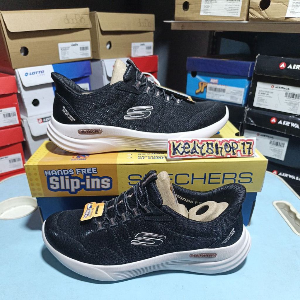 Skechers Relaxed Fit sport sweet dream black rose gold original resmi sport station