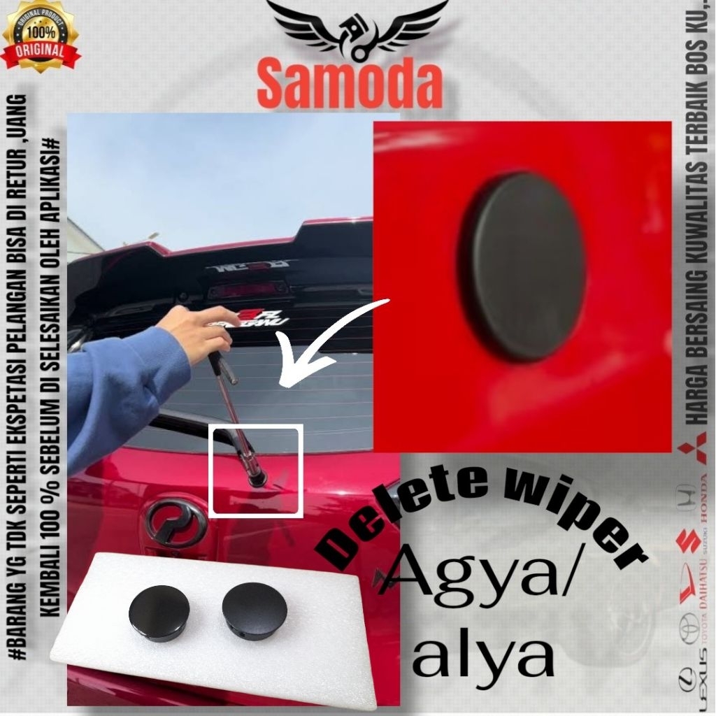 Tutup Delete wiper Mobil Agya-Alya/Calya-Sigra/Avanza-xenia/Rear Wiper Delete Kit.