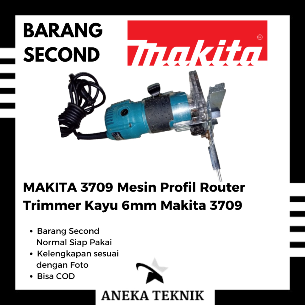 MAKITA 3709 Mesin Profil Router Trimmer Kayu 6mm Makita 3709
