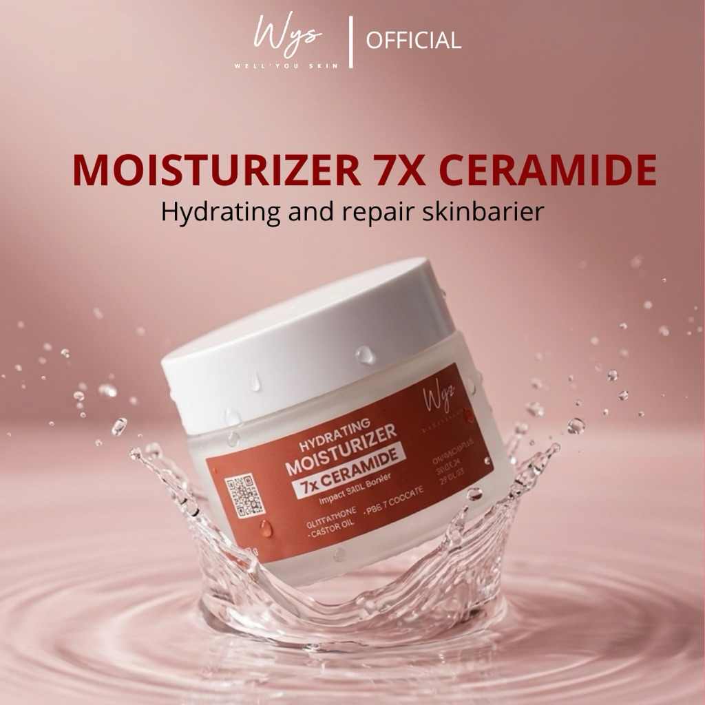 WYS Hydrating Moisturizer 7x Ceramide 50 gr Water Gel Moisturizer - Moisture Gel Pelembab Wajah Untu