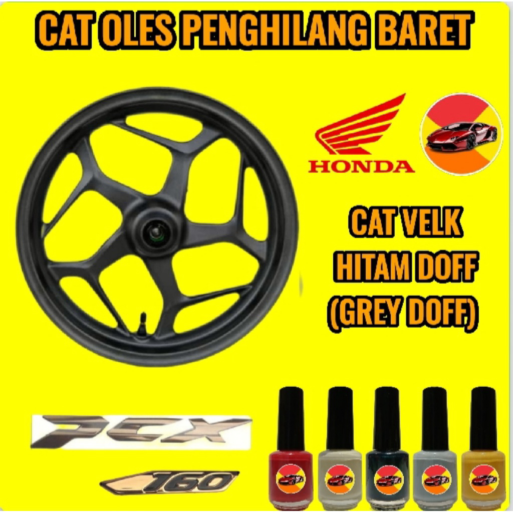 CAT OLES PENGHILANG BARET MOTOR HONDA PCX ABS CBS 2026 NEW CAT VELK HITAM DOFF