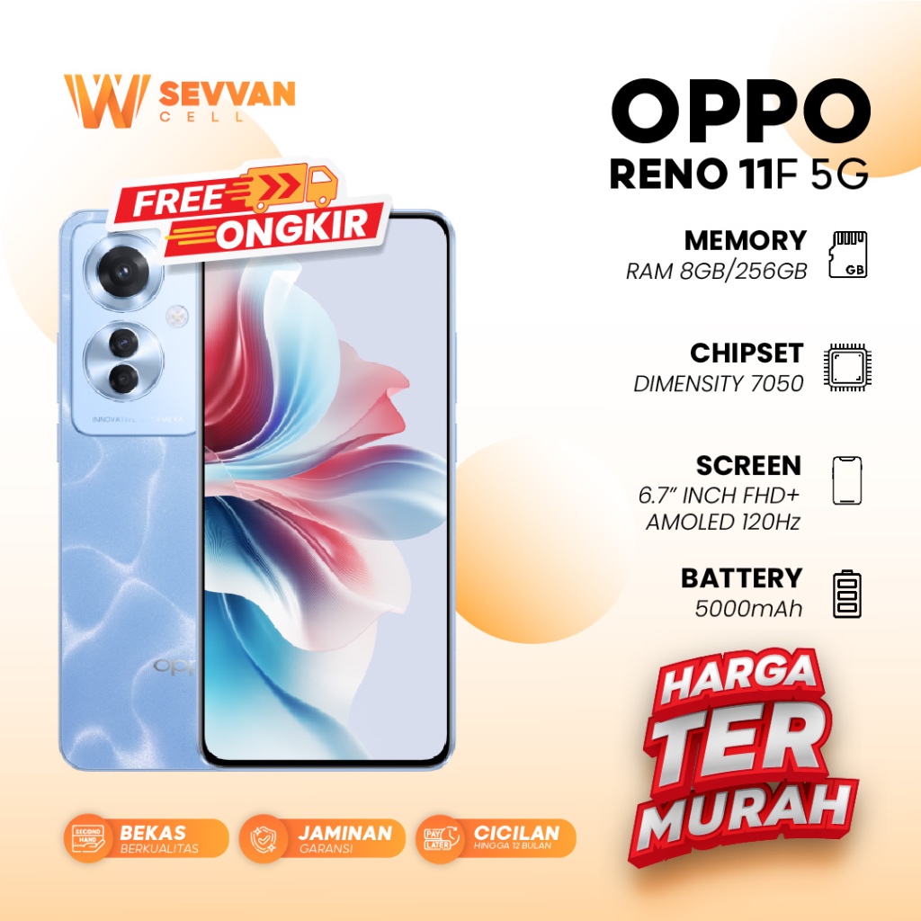 Handphone Oppo Reno 11F 5G Ram 8 256 GB
