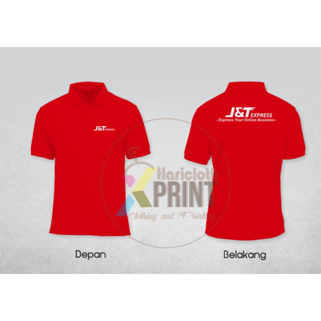 Premium Polo Shirt J&T Express/ Kaos Polo Kerja J&T / Baju Kerja Kurir J&T Express / Kaos Kerah J&T