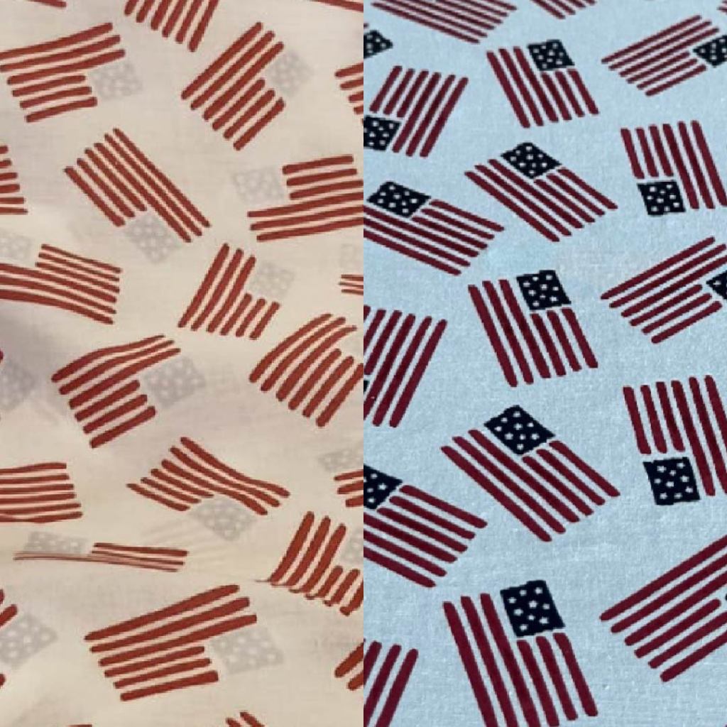 Kain Katun Motif Bendera Patriotik Kebanggaan Amerika Serikat (harga per 0,5 meter)