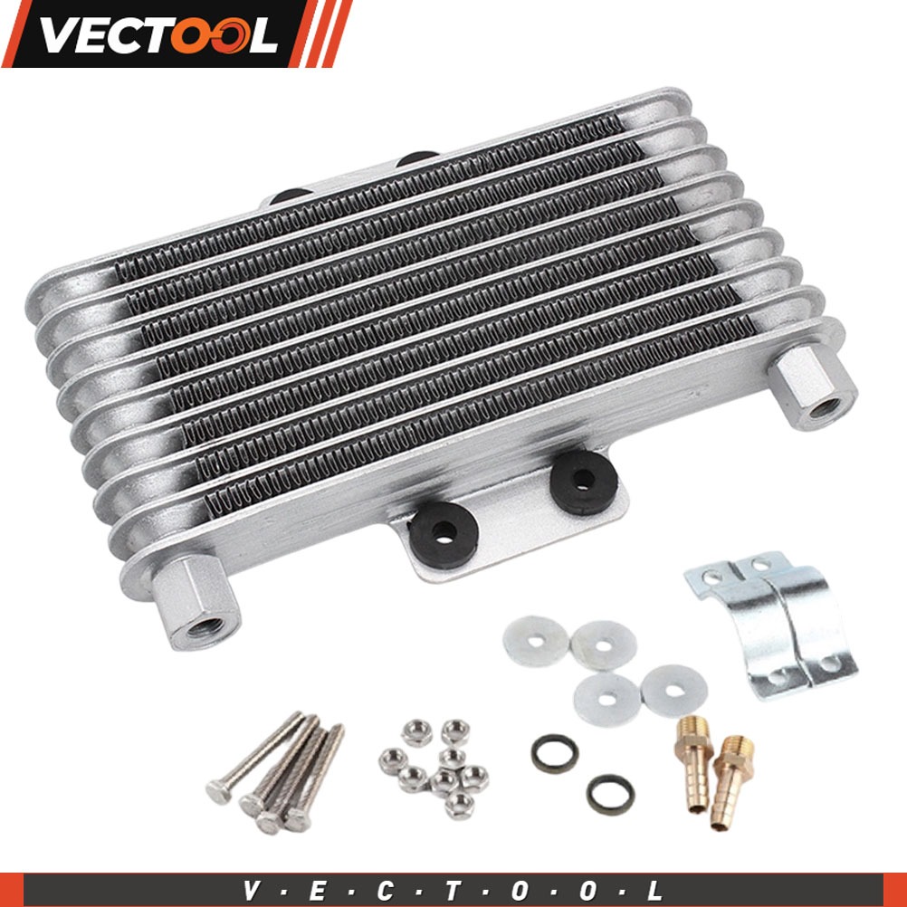 12 Row Radiator Pendingin Oli Sepeda Motor 125ml Radiator Pendingin Universal Aluminium untuk Sepeda