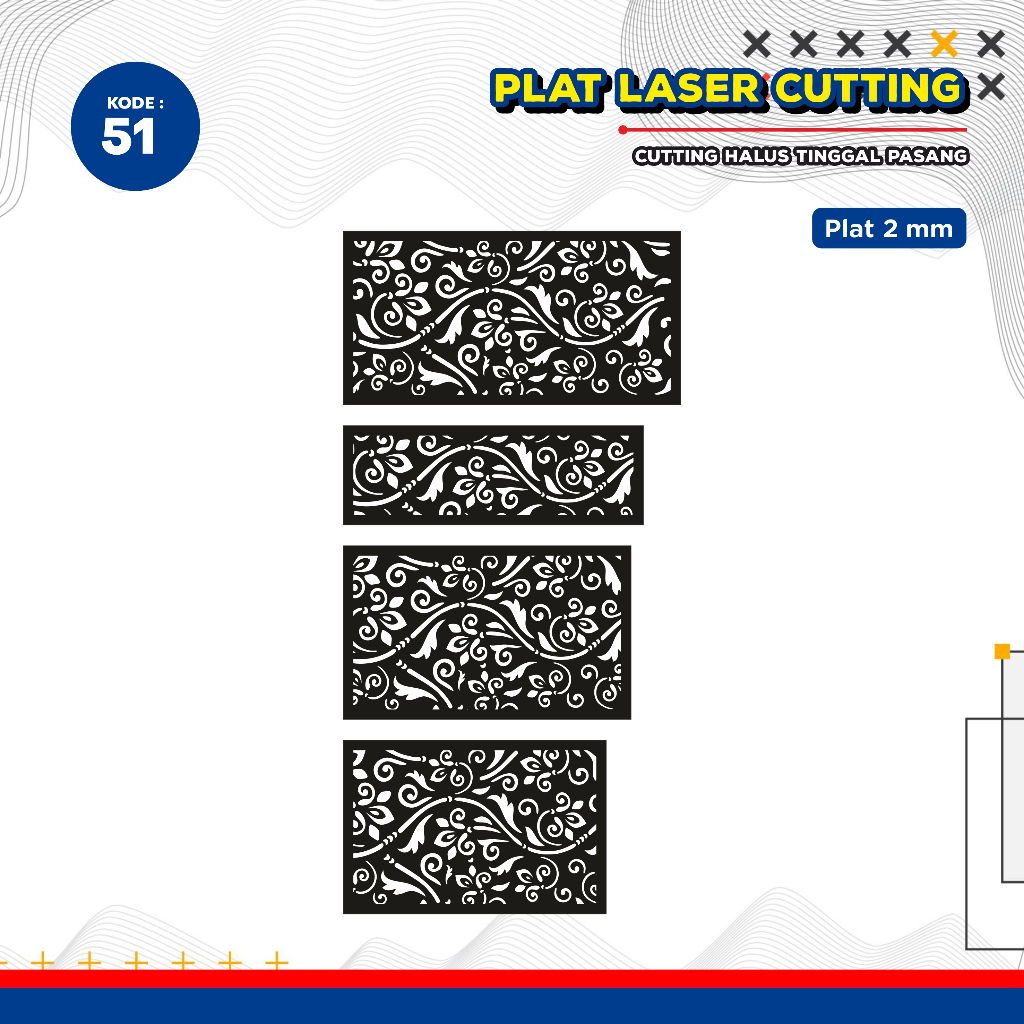Krawangan Plat, Pintu Besi, Pintu Plat, Krawangan Pagar, Laser Cutting, Laser Plat Pagar, Ornamen Pa