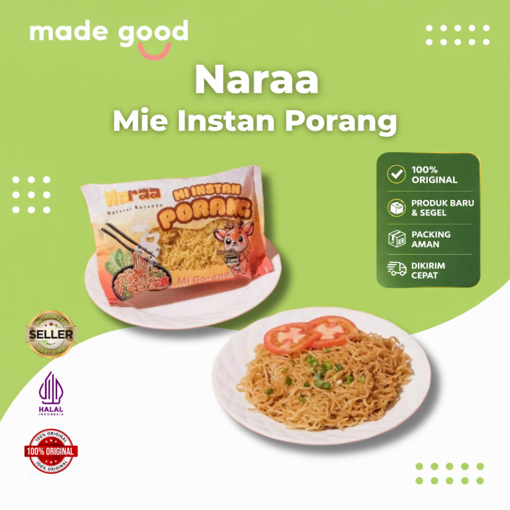 Naraa Mie Goreng Instan Porang Kaya Rasa, Mudah Dimasak 70gr