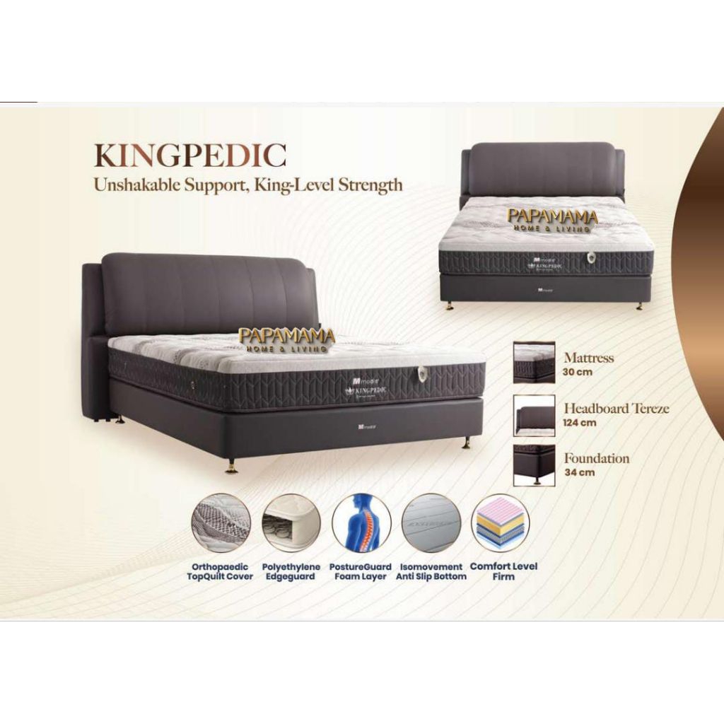 Kingpedic by Modis Springbed – Kasur Kesehatan Orthopedic  - Matras King Pedic UK.180x200cm - Tebal 