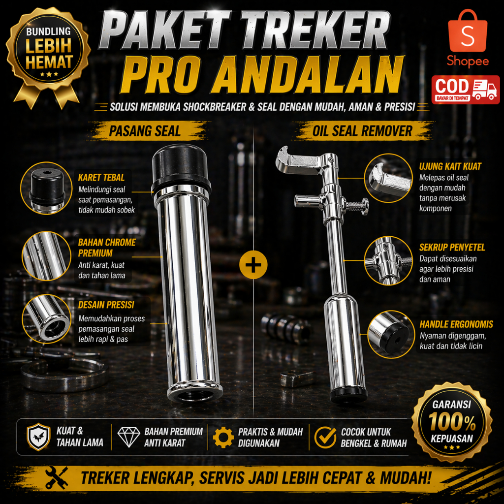 Pake Treker Pro 2pcs Oil seal remover+Pasang seal Termurah