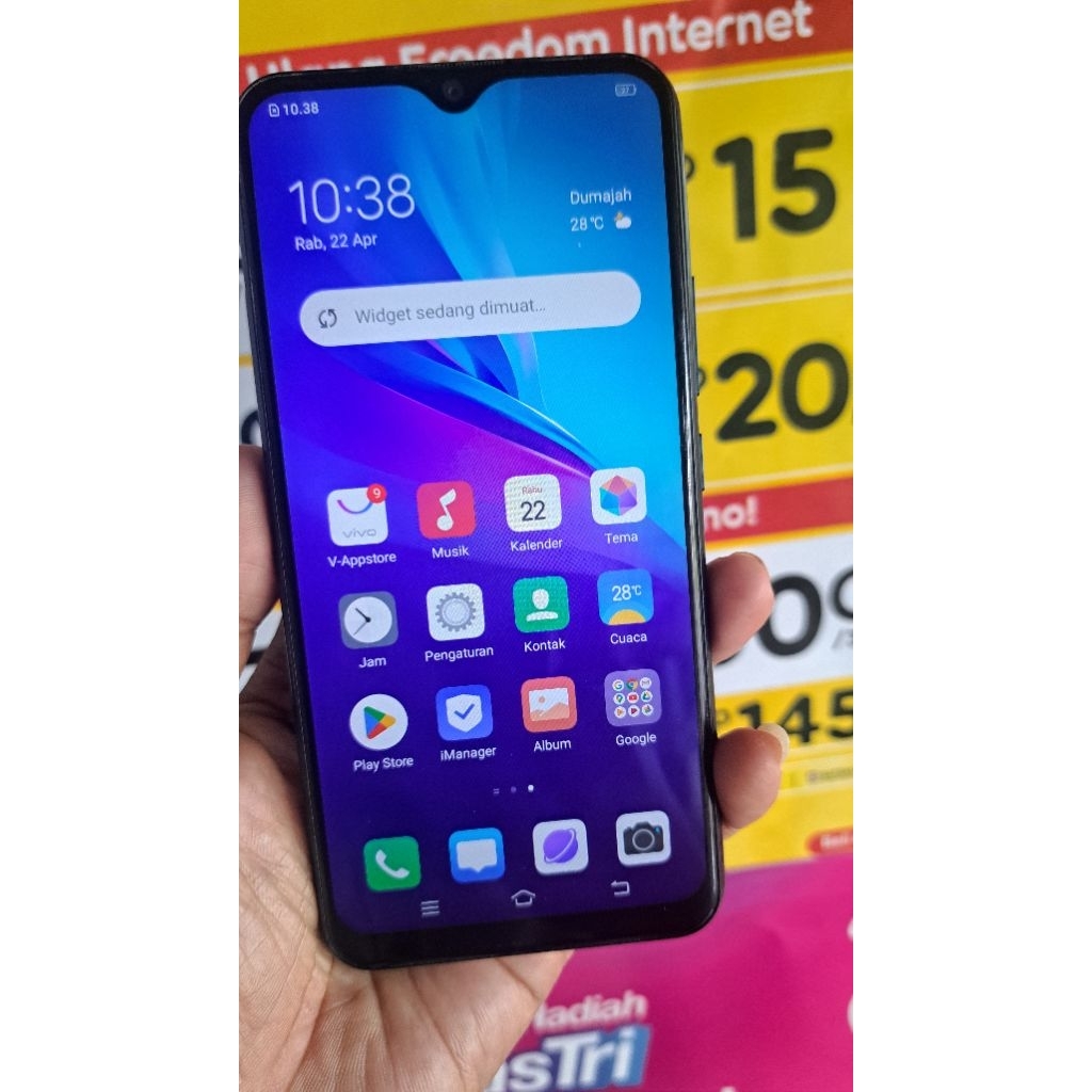 VIVO Y11 RAM 3GB INTERNAL 32GB, SECOND NORMAL TES, SIAP PAKAI, BARANG ORIGINAL