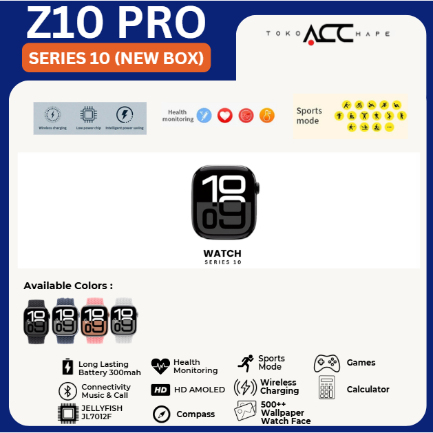 SMARTWATCH Z10 / Z90 PRO/WATCH 10 (46mm) AMOLED Support  Android & iOS