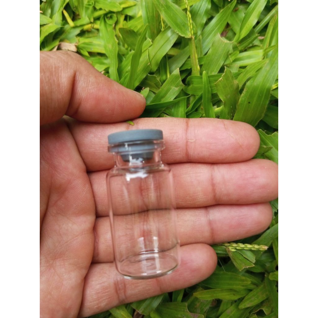 botol kaca vial 10ml tutup karet