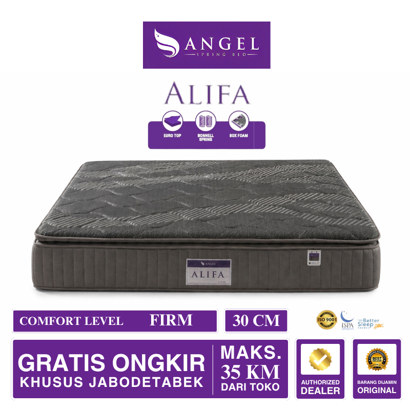 Kasur Springbed Angel Alifa Pillowtop Foam Encasement [Kasur Saja]