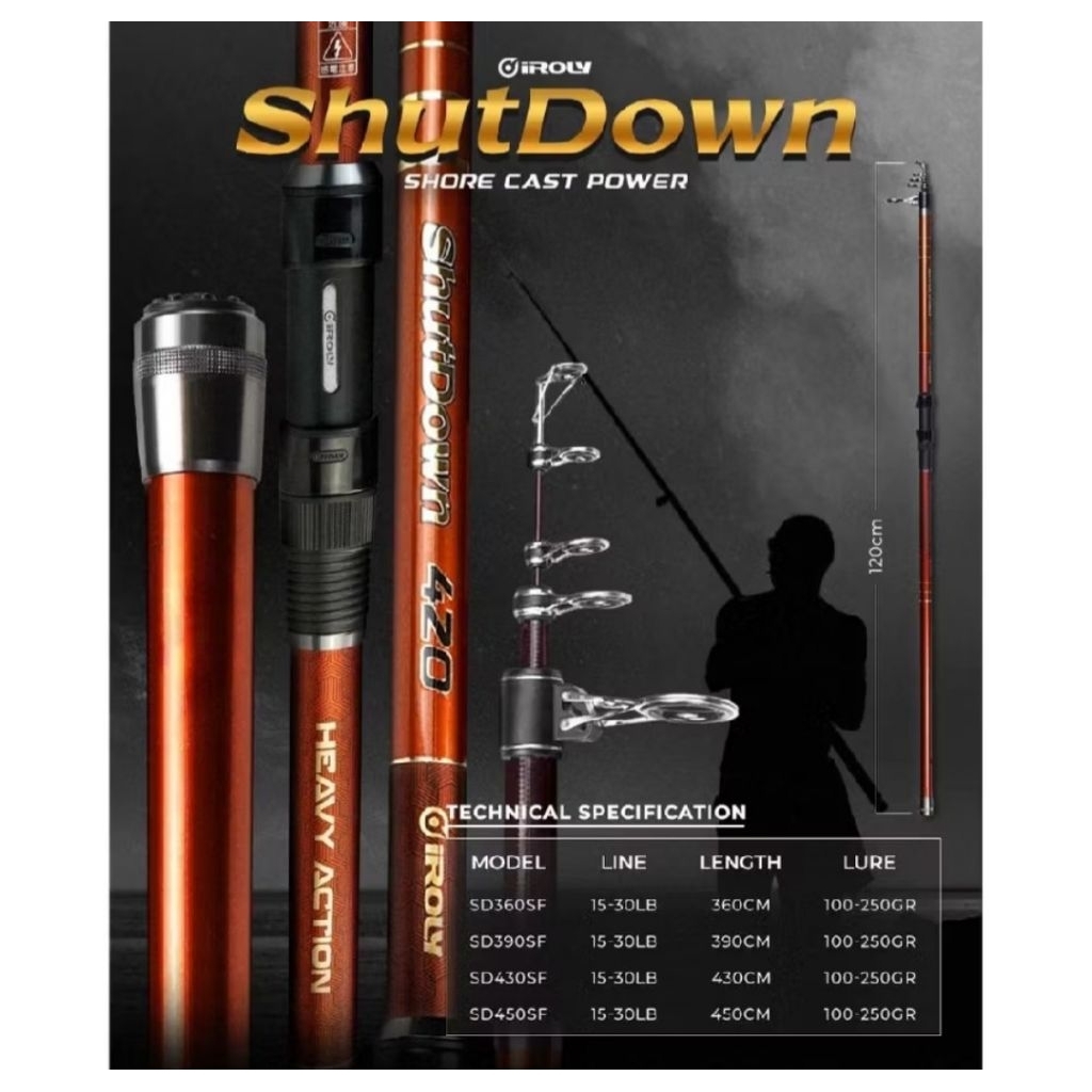 Joran Pancing Surf Iroly Shutdown 390/420 cm Zirconite Ring