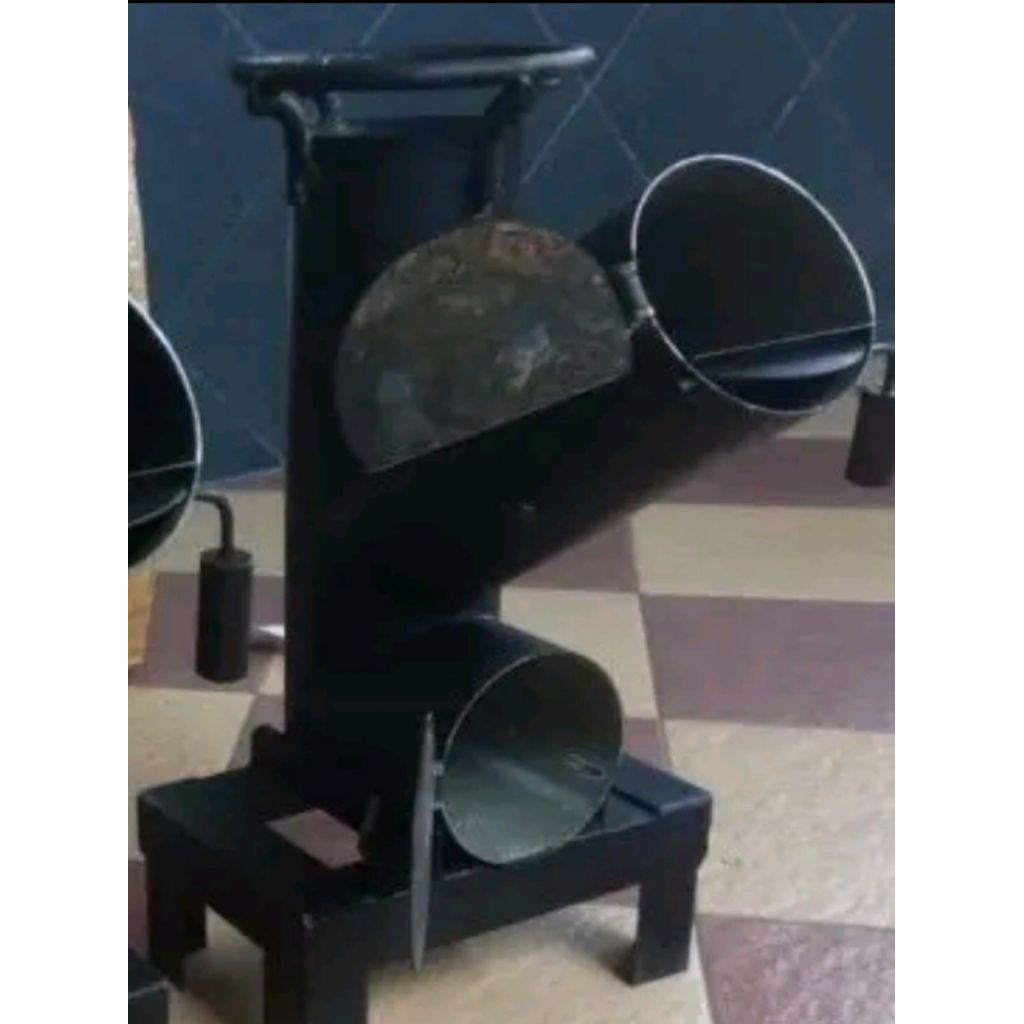 kompor kayu rocket stove tipe 3 + kaki