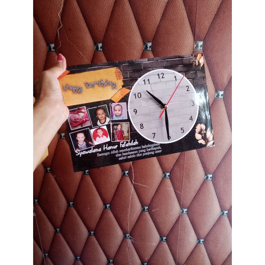 jam dinding custom mdf ukuran 30x20