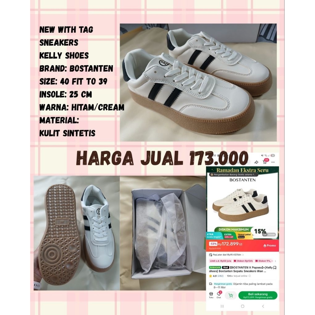 NEW WITH TAG KELLY SHOES BY BOSTANTEN