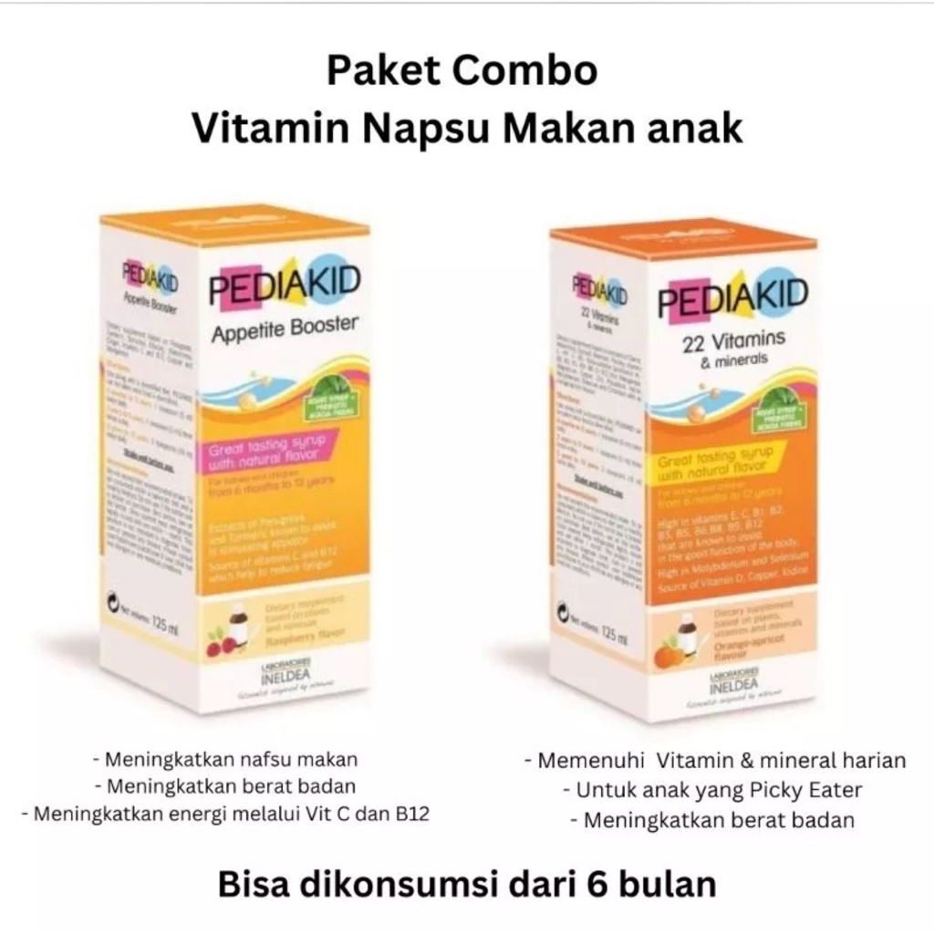 (Ready Stock) Pediakid Appetite Booster  100%Original - Suplemen Vitamin Penambah Nafsu Makan Anak