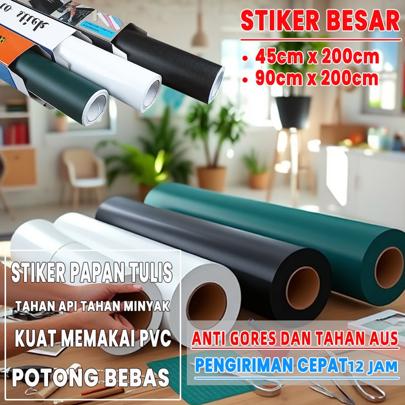 [profesional] stiker papan tulis dinding sticker papan tulis papan tulis hitam Stiker Dinding Papan 