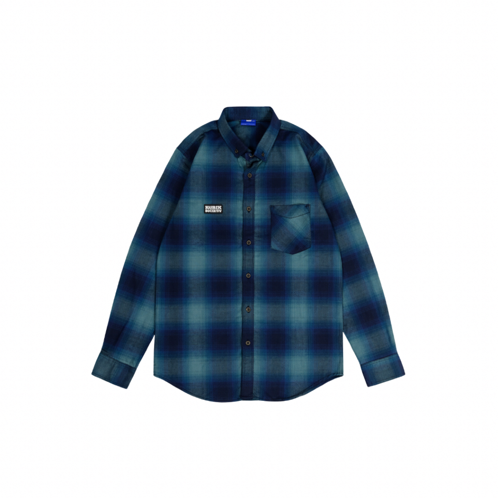Kubik Society Flanel Veterano - Kemeja Flanel Dark Divine Tebal Halus