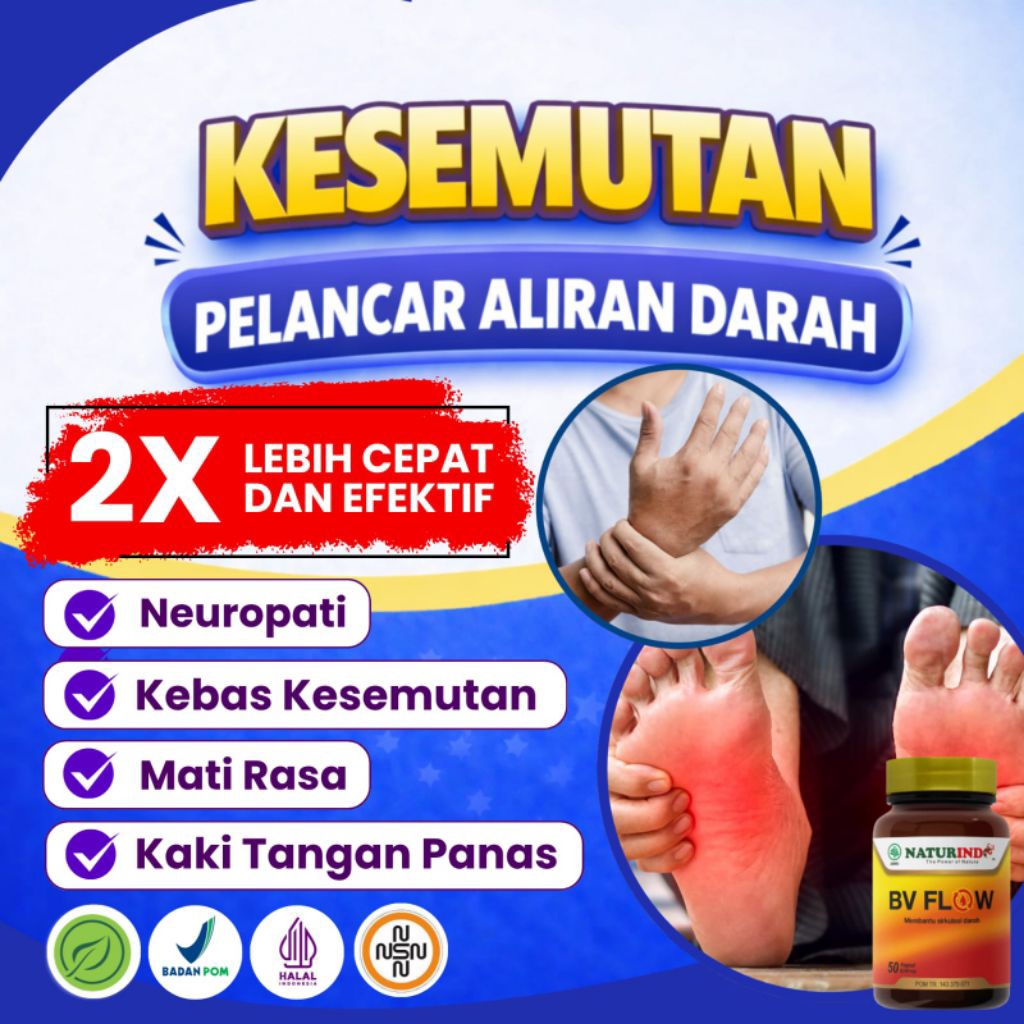 Kesemutan  kebas melancarkan peredaran darah penyumbatan darah ampuh bv flow