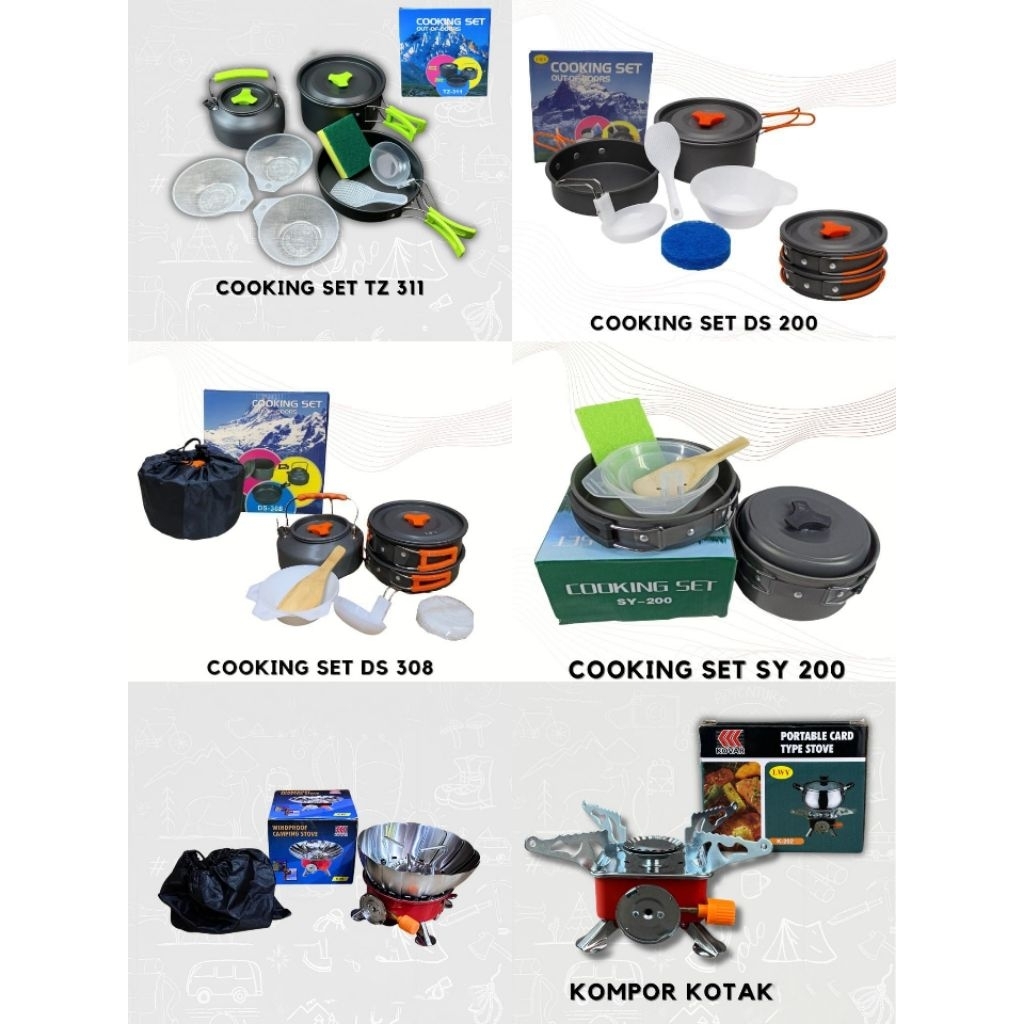 GROSIR kompor dan nesting cooking set DS 200 / ds 308