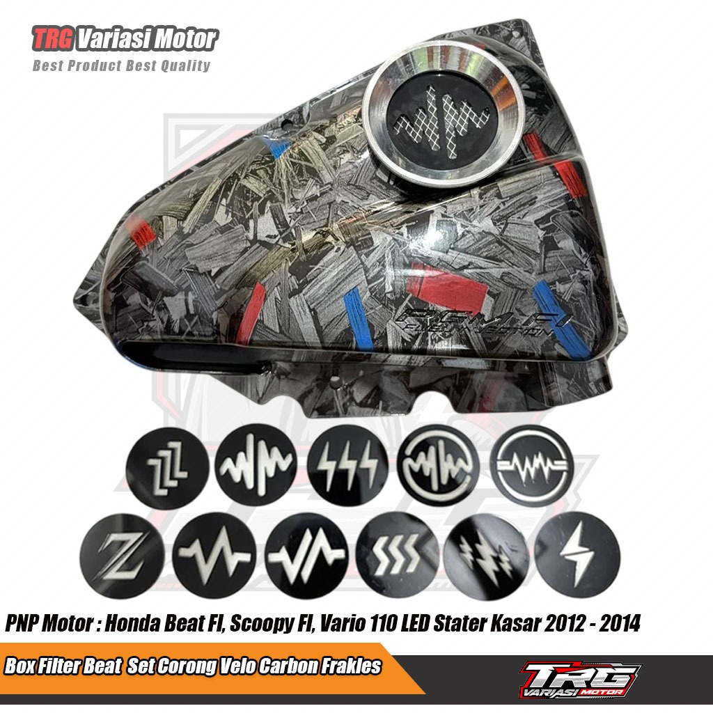 Box Filter Beat FI Carbon Forget Frakles 3 Warna Set Corong Pendek Akrilik Tutup Box Filter Beat Sco