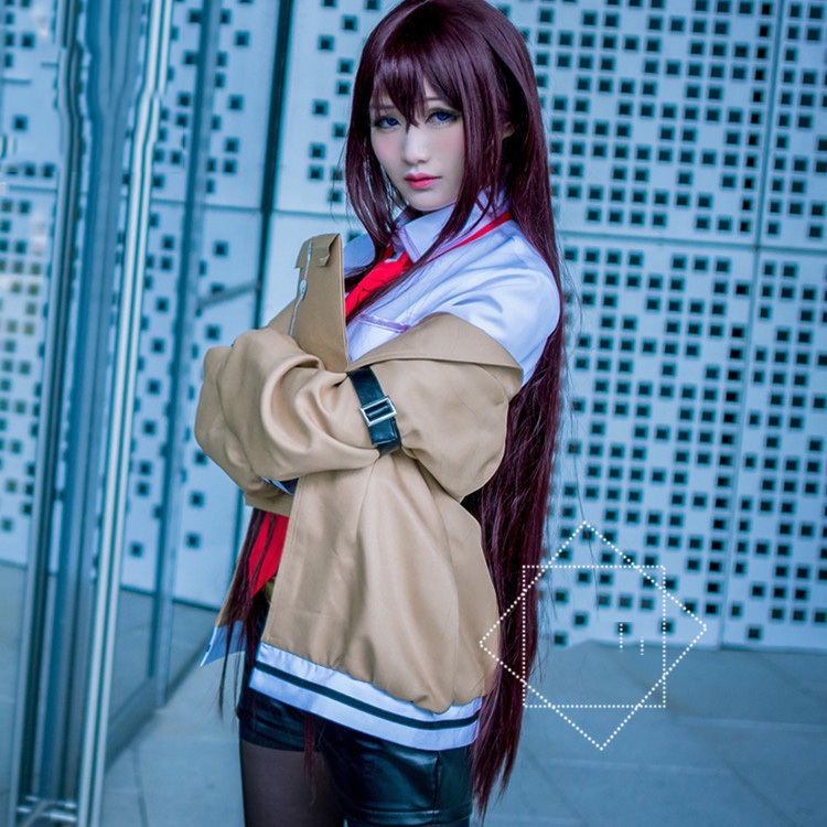 Steins;Gate cosplay Makise Kurisucosplay cosplay costume and Makise Kurisu wig